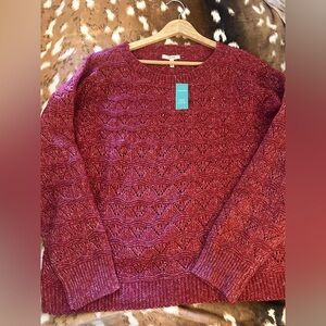 Maurices Red Textured Sweater